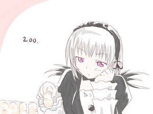 Rating: Safe Score: 0 Tags: 1girl bangs blush closed_mouth dress frilled_sleeves frills hairband image long_sleeves looking_at_viewer puffy_sleeves purple_eyes simple_background solo striped striped_background suigintou upper_body vertical_stripes white_background wings User: admin