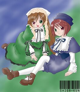 Rating: Safe Score: 0 Tags: 2girls :d brown_hair dress frills full_body green_dress green_eyes hat head_scarf heterochromia image long_sleeves looking_at_viewer multiple_girls open_mouth pair pantyhose red_eyes short_hair siblings sisters sitting smile souseiseki suiseiseki twins white_legwear User: admin