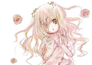 Rating: Safe Score: 0 Tags: 1girl blonde_hair flower image kirakishou long_hair long_sleeves looking_at_viewer own_hands_together parted_lips pink_flower pink_hair pink_rose red_rose rose simple_background solo striped thorns upper_body vertical_stripes vines wavy_hair white_background User: admin