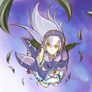 Rating: Safe Score: 0 Tags: 1girl autumn_leaves dress falling_leaves feathers floating_hair frills from_above hairband image leaf long_hair long_sleeves looking_at_viewer maple_leaf plant ribbon silver_hair solo suigintou wind wings yellow_eyes User: admin