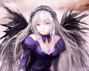 Rating: Safe Score: 0 Tags: 1girl black_wings breasts detached_collar dress feathered_wings feathers flower hairband image juliet_sleeves long_hair long_sleeves looking_at_viewer pink_eyes puffy_sleeves purple_dress rose silver_hair solo suigintou very_long_hair wings User: admin