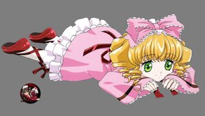 Rating: Safe Score: 0 Tags: 1girl blonde_hair bow dress drill_hair frills full_body green_eyes hair_bow hina_ichigo hinaichigo image long_sleeves looking_at_viewer lying pink_bow pink_dress pink_footwear red_footwear ribbon shoes short_hair smile solo striped User: admin