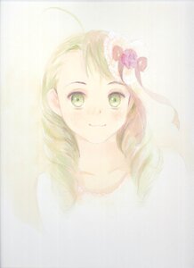 Rating: Safe Score: 0 Tags: 1girl ahoge blush closed_mouth flower green_eyes hair_flower hair_ornament image kanaria long_hair looking_at_viewer portrait smile solo striped vertical_stripes User: admin