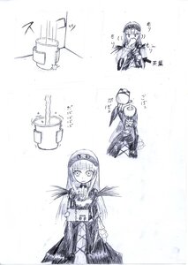 Rating: Safe Score: 0 Tags: 1girl dress image long_hair long_sleeves monochrome solo suigintou User: admin