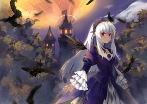 Rating: Safe Score: 0 Tags: 1girl bird black_feathers black_wings castle commentary_request crow dress feathers frills full_moon gothic_lolita hairband highres image lolita_fashion lolita_hairband long_hair long_sleeves looking_at_viewer moon orokanahime photoshop_(medium) red_eyes rozen_maiden seagull silver_hair sky solo suigintou white_hair wings User: admin