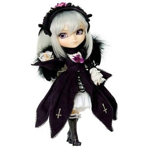 Rating: Safe Score: 0 Tags: 1girl boots cross doll hairband long_sleeves looking_at_viewer purple_eyes rose silver_hair simple_background solo standing suigintou white_background User: admin