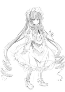 Rating: Safe Score: 0 Tags: 1girl blunt_bangs capelet dress frills full_body image long_hair long_sleeves looking_at_viewer monochrome patchouli_knowledge ribbon shinku sketch solo standing striped striped_background vertical_stripes very_long_hair User: admin
