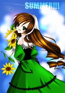 Rating: Safe Score: 0 Tags: 1girl :d brown_hair cloud day dress flower frills green_dress green_eyes heterochromia image long_hair long_sleeves looking_at_viewer open_mouth outdoors red_eyes sky smile solo suiseiseki sunflower watering_can User: admin