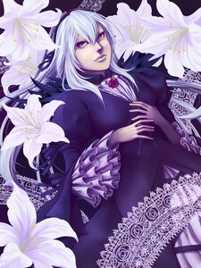 Rating: Safe Score: 0 Tags: 1girl dress flower frills image long_hair solo suigintou white_hair User: admin