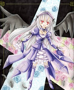 Rating: Safe Score: 0 Tags: 1girl :d black_rose blue_flower blue_rose dress flower frills hairband image long_hair long_sleeves open_mouth pink_flower pink_rose purple_flower purple_rose red_eyes red_rose ribbon rose silver_hair smile solo suigintou thighhighs traditional_media white_rose wings User: admin