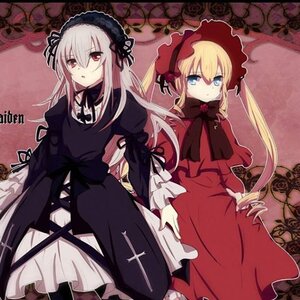 Rating: Safe Score: 0 Tags: 2girls blonde_hair blue_eyes bow dress flower frills hairband image long_hair long_sleeves looking_at_viewer multiple_girls pair red_dress red_eyes rose shinku silver_hair suigintou twintails white_hair wings User: admin