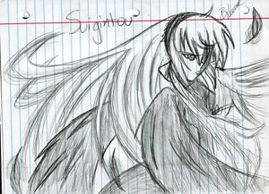 Rating: Safe Score: 0 Tags: 1girl akemi_homura feathered_wings feathers image long_hair looking_at_viewer monochrome solo suigintou traditional_media wings User: admin