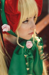 Rating: Safe Score: 0 Tags: 1girl bangs blonde_hair blue_eyes close-up eyelashes face flower hat lips long_hair photo pink_rose profile rose shinku solo upper_body white_flower white_rose User: admin