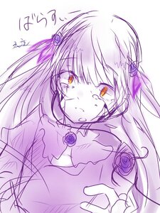 Rating: Safe Score: 0 Tags: 1girl bangs barasuishou blue_flower blue_rose crying crying_with_eyes_open dress eyebrows_visible_through_hair flower hair_flower hair_ornament image long_hair looking_at_viewer monochrome purple_flower purple_rose purple_theme rose sketch solo tears upper_body white_background yellow_eyes User: admin
