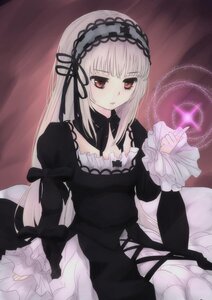 Rating: Safe Score: 0 Tags: 1girl bangs black_dress dress expressionless flower frilled_sleeves frills gothic_lolita hairband image joints lolita_fashion lolita_hairband long_hair long_sleeves looking_at_viewer puffy_sleeves red_eyes ribbon silver_hair solo suigintou User: admin