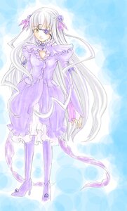 Rating: Safe Score: 0 Tags: 1girl barasuishou boots dress flower frills full_body high_heel_boots high_heels image long_hair long_sleeves pantyhose purple_dress purple_eyes purple_footwear ribbon rose solo standing striped thigh_boots very_long_hair white_hair yellow_eyes User: admin