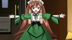 Rating: Safe Score: 0 Tags: 1girl brown_hair dress green_dress green_eyes heterochromia image long_hair long_sleeves open_mouth outstretched_arms solo suiseiseki twintails very_long_hair User: admin