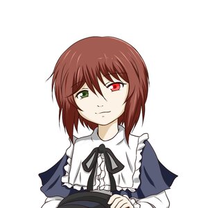 Rating: Safe Score: 0 Tags: brown_hair closed_mouth frills green_eyes hat_removed headwear_removed heterochromia image long_sleeves looking_at_viewer red_eyes ribbon short_hair simple_background solo souseiseki striped upper_body white_background User: admin