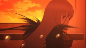Rating: Safe Score: 0 Tags: 1girl bangs cloud evening image long_hair looking_back orange_sky red_eyes red_theme sky solo suigintou sunset User: admin
