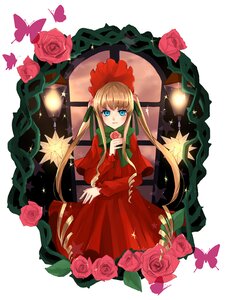 Rating: Safe Score: 0 Tags: 1girl blonde_hair blue_butterfly blue_eyes bonnet bow bug butterfly capelet dress drill_hair flower green_bow image insect long_hair looking_at_viewer pink_flower pink_rose red_capelet red_dress red_flower red_rose rose rose_petals shinku sidelocks solo sparkle star_(symbol) teacup thorns twintails yellow_rose User: admin