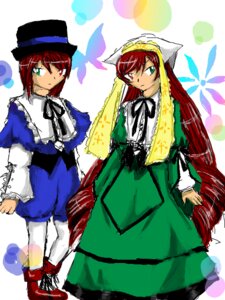 Rating: Safe Score: 0 Tags: dress full_body green_dress green_eyes hat heterochromia image long_hair long_sleeves looking_at_viewer multiple_girls pair red_eyes siblings sisters souseiseki standing suiseiseki top_hat twins very_long_hair User: admin