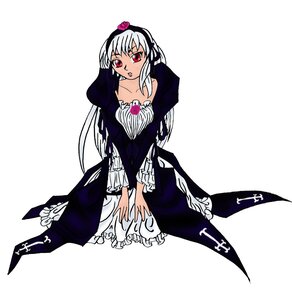 Rating: Safe Score: 0 Tags: 1girl auto_tagged dress flower frills hairband image juliet_sleeves long_hair long_sleeves looking_at_viewer possible_duplicate puffy_sleeves red_eyes rose simple_background sitting solo striped suigintou v_arms vertical_stripes white_background User: admin