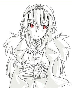 Rating: Safe Score: 0 Tags: 1girl auto_tagged bangs closed_mouth dress eyebrows_visible_through_hair hair_between_eyes image long_hair long_sleeves looking_at_viewer monochrome red_eyes ribbon simple_background solo suigintou upper_body white_background wings User: admin