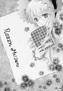 Rating: Safe Score: 0 Tags: 1girl doujinshi doujinshi_#43 flower glasses greyscale hat image looking_at_viewer monochrome multiple rose solo User: admin