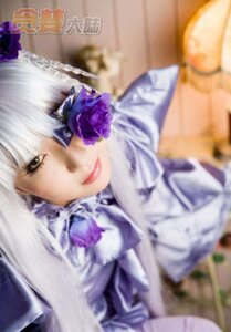 Rating: Safe Score: 0 Tags: 1boy barasuishou blurry blurry_background blurry_foreground depth_of_field flower looking_at_viewer makeup motion_blur photo purple_flower smile solo white_hair User: admin