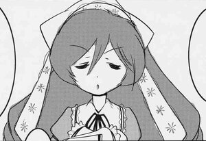 Rating: Safe Score: 0 Tags: 1girl blanket blush closed_eyes frills greyscale halftone hatsune_miku image long_hair monochrome pillow polka_dot sleeping solo suiseiseki twintails User: admin