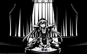 Rating: Safe Score: 0 Tags: 1girl dress flower greyscale hairband image long_hair looking_at_viewer monochrome rose solo suigintou wings User: admin