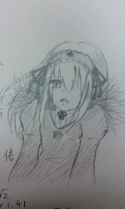 Rating: Safe Score: 0 Tags: 1girl bangs hairband image long_hair long_sleeves monochrome open_mouth photo sketch solo suigintou traditional_media upper_body User: admin