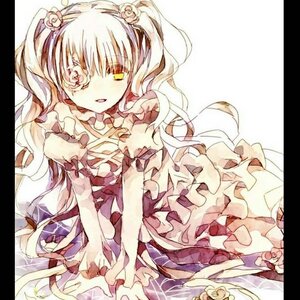 Rating: Safe Score: 0 Tags: 1girl dress eyepatch flower frilled_dress frills hair_flower image kirakishou letterboxed long_hair rose solo traditional_media two_side_up yellow_eyes User: admin