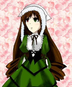 Rating: Safe Score: 0 Tags: 1girl auto_tagged bangs brown_hair dress frills green_dress green_eyes hat head_scarf heterochromia image long_hair long_sleeves looking_at_viewer red_eyes solo standing suiseiseki very_long_hair User: admin