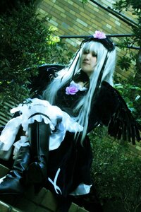 Rating: Safe Score: 0 Tags: 1girl dress flower frills gothic_lolita gun lolita_fashion long_hair sitting solo suigintou weapon User: admin