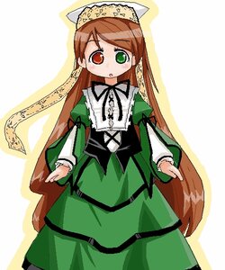 Rating: Safe Score: 0 Tags: 1girl :o blush brown_hair dress frills green_dress green_eyes hat heterochromia image long_hair long_sleeves looking_at_viewer red_eyes simple_background solo standing suiseiseki very_long_hair white_background User: admin