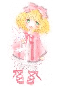 Rating: Safe Score: 0 Tags: 1girl :d blonde_hair bow bunny dress full_body green_eyes hina_ichigo hinaichigo image long_sleeves open_mouth pink_bow pink_dress smile solo standing User: admin