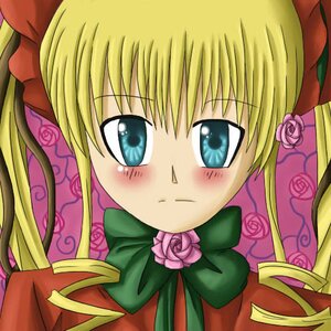 Rating: Safe Score: 0 Tags: 1girl blonde_hair blue_eyes blush bow bowtie flower green_bow image long_hair looking_at_viewer pink_bow pink_flower pink_rose red_flower red_rose ribbon rose shinku solo twintails User: admin