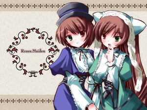 Rating: Safe Score: 0 Tags: 2girls :d beige_background blue_dress blush brown_hair copyright_name cross-laced_clothes dress finger_to_mouth frills green_dress green_eyes hat head_scarf head_tilt heterochromia holding_hands image long_hair long_sleeves looking_at_viewer multiple_girls open_mouth pair red_eyes rozen_maiden shinshin short_hair siblings simple_background sisters smile souseiseki suiseiseki top_hat twins upper_body very_long_hair User: admin