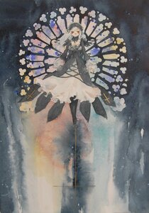 Rating: Safe Score: 0 Tags: 1girl dress flower gothic_lolita image long_sleeves red_eyes solo suigintou traditional_media watercolor_(medium) wings User: admin