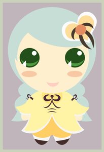 Rating: Safe Score: 0 Tags: :d blush_stickers flower full_body green_eyes grey_background hair_ornament image kanaria looking_at_viewer no_humans open_mouth simple_background smile solo User: admin