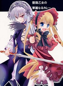 Rating: Safe Score: 0 Tags: 2girls blonde_hair blue_eyes dress frills hairband image long_hair long_sleeves looking_back multiple_girls open_mouth pair pink_eyes shinku silver_hair suigintou wings User: admin