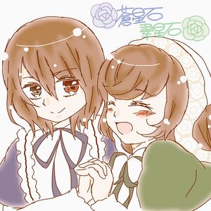 Rating: Safe Score: 0 Tags: 2girls blush brown_hair closed_eyes dress flower holding_hands image interlocked_fingers juliet_sleeves long_sleeves multiple_girls open_mouth pair puffy_sleeves ribbon rose short_hair smile souseiseki suiseiseki User: admin