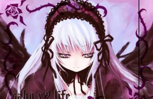 Rating: Safe Score: 0 Tags: 1girl bangs black_ribbon closed_mouth detached_collar dress flower frills hairband image long_hair looking_at_viewer rose silver_hair smile solo suigintou wings User: admin