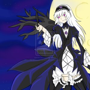 Rating: Safe Score: 0 Tags: 1girl black_dress black_legwear black_wings dress flower frilled_sleeves frills hairband image long_hair long_sleeves moon pink_eyes puffy_sleeves silver_hair solo suigintou thighhighs wings User: admin