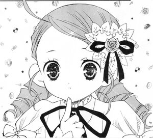 Rating: Safe Score: 0 Tags: 1girl blush bug butterfly drill_hair finger_to_mouth flower greyscale hat image insect kanaria monochrome ribbon rose solo star_(symbol) striped striped_background vertical_stripes User: admin