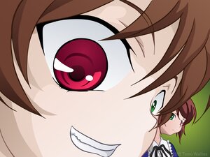 Rating: Safe Score: 0 Tags: 1girl brown_hair close-up eyes face green_eyes hair_between_eyes image looking_at_viewer red_eyes ribbon short_hair solo suiseiseki User: admin