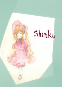 Rating: Safe Score: 0 Tags: 1girl blonde_hair dress hat image long_hair long_sleeves looking_at_viewer pink_dress shinku solo striped User: admin