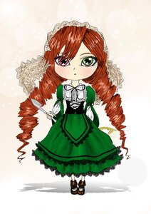 Rating: Safe Score: 0 Tags: 1girl bow brown_hair dress drill_hair frills full_body green_dress green_eyes image lolita_fashion long_hair long_sleeves looking_at_viewer red_eyes ribbon ringlets solo standing suiseiseki twin_drills very_long_hair User: admin