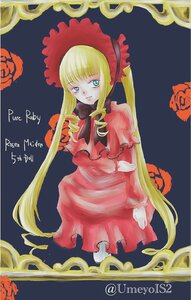 Rating: Safe Score: 0 Tags: 1girl blonde_hair blue_eyes bonnet bow bowtie dress frills image jack-o'-lantern long_hair long_sleeves looking_at_viewer red_dress shinku sidelocks simple_background solo twintails very_long_hair User: admin